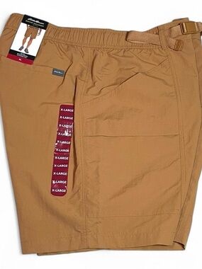 NWT Eddie Bauer Ripstop Tech Cargo Short in Brown Sugar Men's Size XL L8 UPF 50